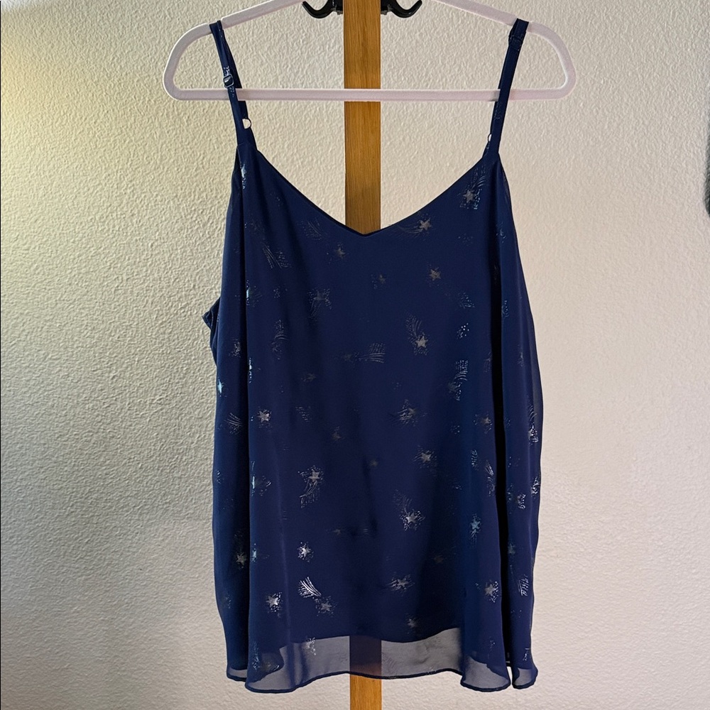 Torrid Sophie Swing Deep Blue Camisole with Shimmering Details